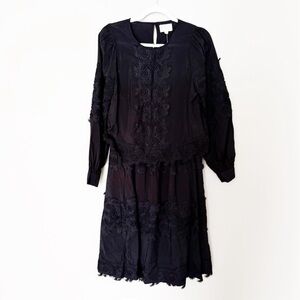 CIEBON Black Lace Blouse & Skirt Set Matching Revolve NEW Outfit maxi skirt
